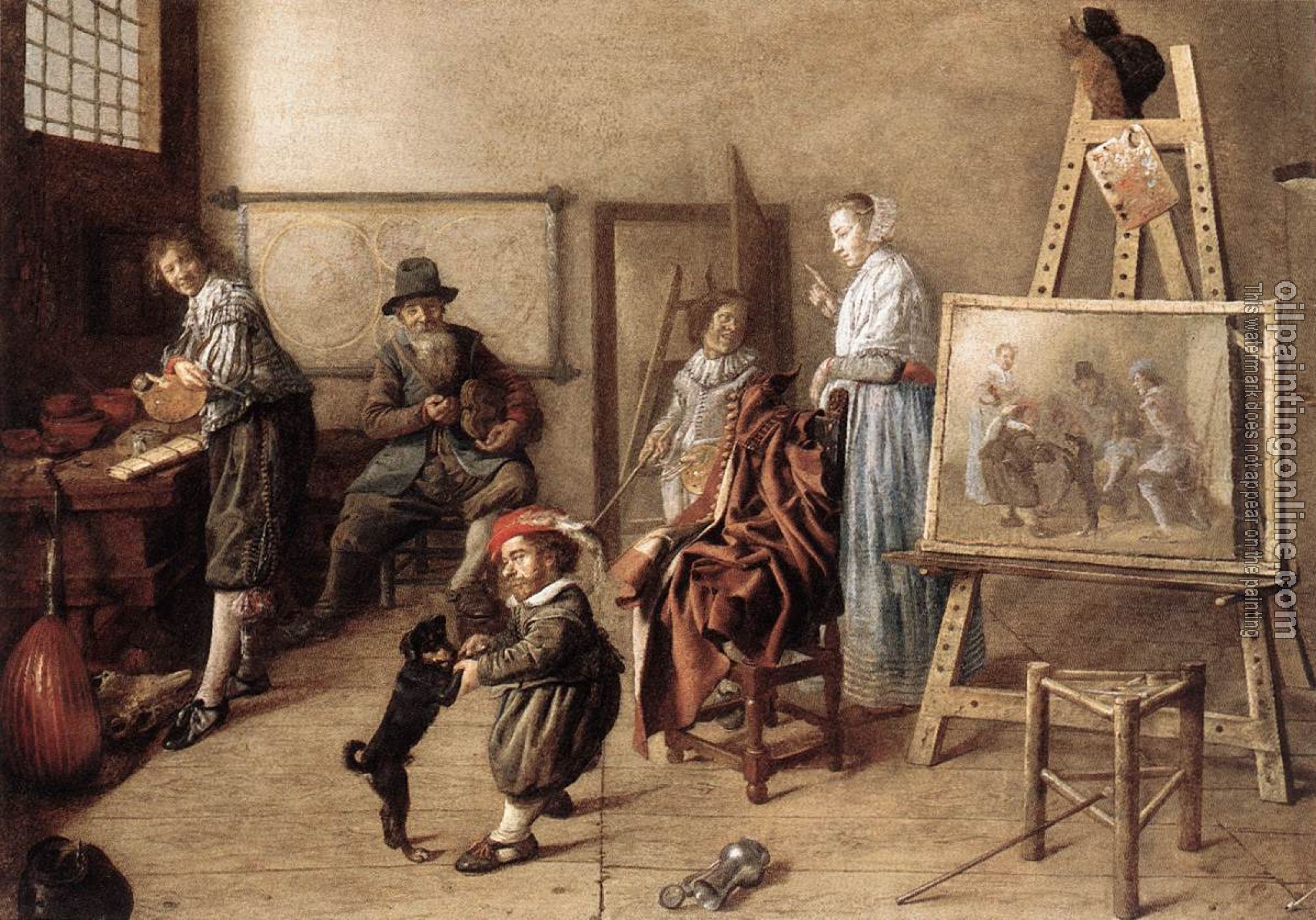 Molenaer, Jan Miense - Painter in His Studio, Painting a Musical Company